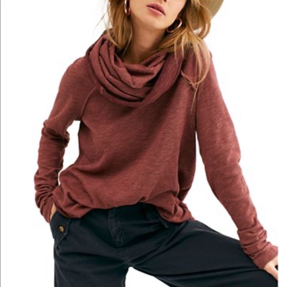Free People Beach Cocoon Cowl Pullover Top